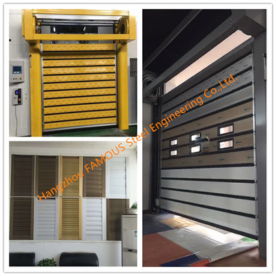 Puertas de persianas eléctricas aisladas de aluminio con color personalizado para uso en el parking