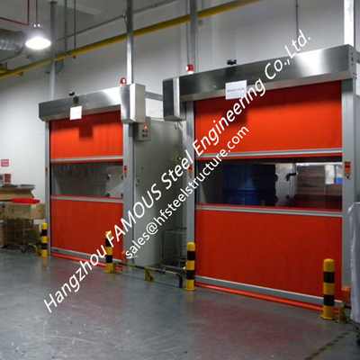 Puerta de tejido de alta velocidad automática inteligente Puerta de rodadura de PVC industrial flexible