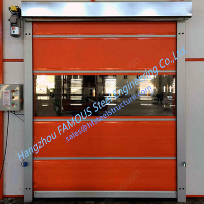 Puerta de tejido de alta velocidad automática inteligente Puerta de rodadura de PVC industrial flexible