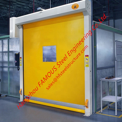 Puerta de tejido de alta velocidad automática inteligente Puerta de rodadura de PVC industrial flexible