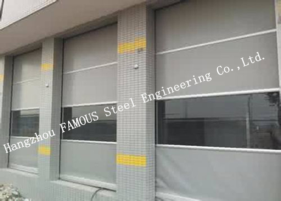 Superficie de PVC de puerta eléctrica de acero de alta velocidad para centro de logística