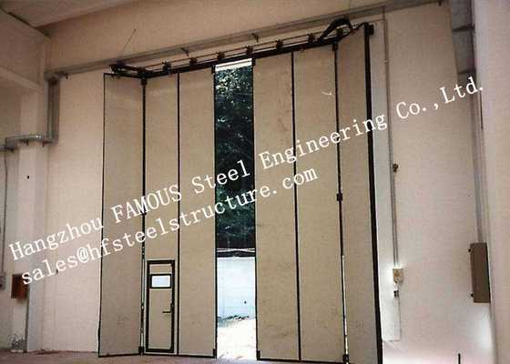 Cuadro de aleación de aluminio Pista superior Puertas de acordeón industrial para hangar de aeronaves