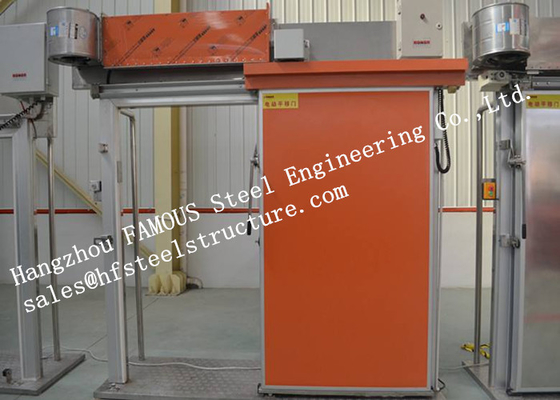 Puerta corredera aislada industrial automática de metales pesados para almacenamiento en el cuarto frío