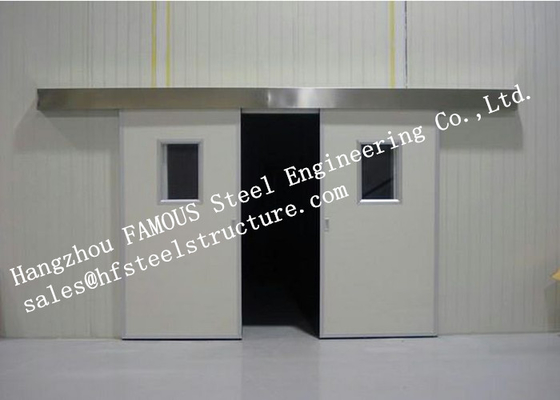 Puertas correderas industriales horizontales seccionales con acceso Puerta peatonal para talleres