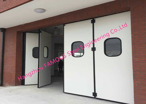 Puertas de acordeón de sello de aluminio con paneles múltiples Puertas de garaje industriales colgantes para almacén