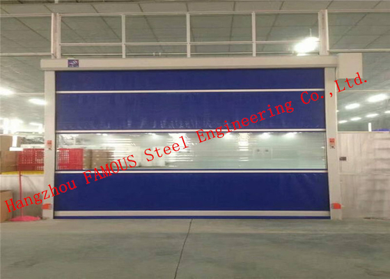 Puertas de garaje industriales automáticas de acero elevación de persiana de rodillo Puerta de PVC superficie