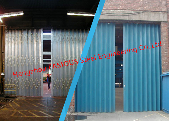 Puertas de paneles plegables exteriores Puertas de garaje plegables horizontales con aberturas personalizadas