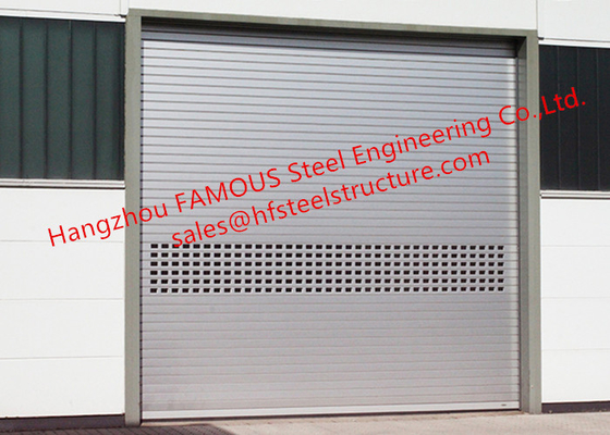 Puerta de metal de alta velocidad con paneles de policarbonato Puertas de aluminio de alta velocidad