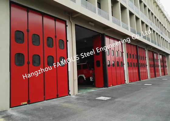 Puertas de acordeón de sello de aluminio con paneles múltiples Puertas de garaje industriales colgantes para almacén