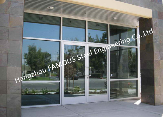 Puerta de vidrio de estilo moderno para decoración comercial Soundprrof Puerta de vidrio oscilante Cuadro de aluminio Puerta de vidrio para la venta
