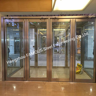 Puerta de vidrio de estilo moderno para decoración comercial Soundprrof Puerta de vidrio oscilante Cuadro de aluminio Puerta de vidrio para la venta