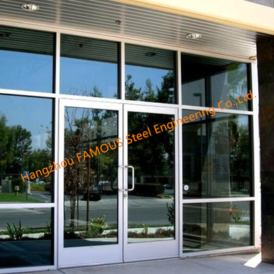 Puerta de vidrio de estilo moderno para decoración comercial Soundprrof Puerta de vidrio oscilante Cuadro de aluminio Puerta de vidrio para la venta