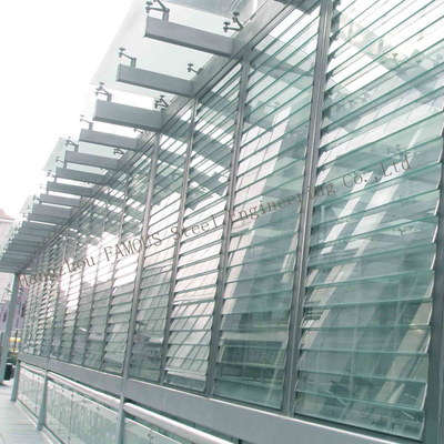 Ventilación ajustable Vidrio templado Jalousie Louvre Ventanas