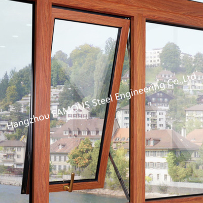 Estándar de América Estándar de vidrio de pared de aluminio integrado con pantalla de seguridad Ventana de vidrio templado