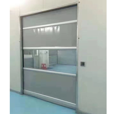 Nuevo diseño de control remoto automático inteligente persiana rodante PVC puerta de cortina transparente