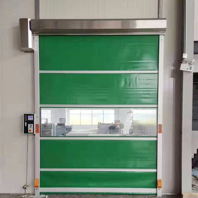 Nuevo diseño de control remoto automático inteligente persiana rodante PVC puerta de cortina transparente