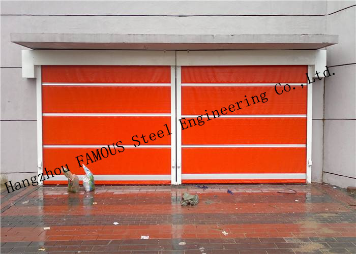 Puertas de garaje industriales automáticas de acero elevación de persiana de rodillo Puerta de PVC superficie