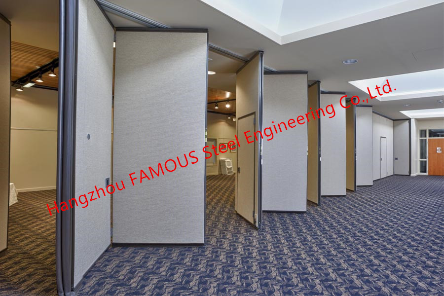 Puertas de tejido plegable de panel insonorizadas Puertas de pared corredera rápida para sala de conferencias