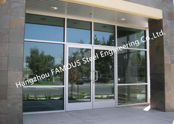 Puerta de vidrio de estilo moderno para decoración comercial Soundprrof Puerta de vidrio oscilante Cuadro de aluminio Puerta de vidrio para la venta