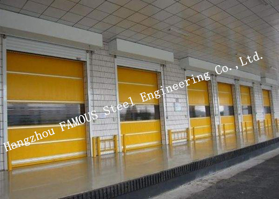 Superficie de PVC de puerta eléctrica de acero de alta velocidad para centro de logística
